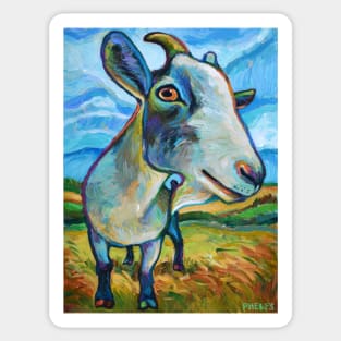 Goat Painting called Van Goat Sticker